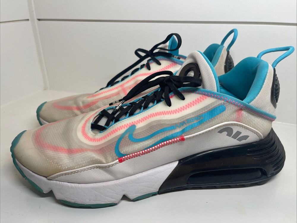Nike Air Max 2090 Men’s Athletic Tennis Shoes Size 14 White Teal Pink CT6693-991